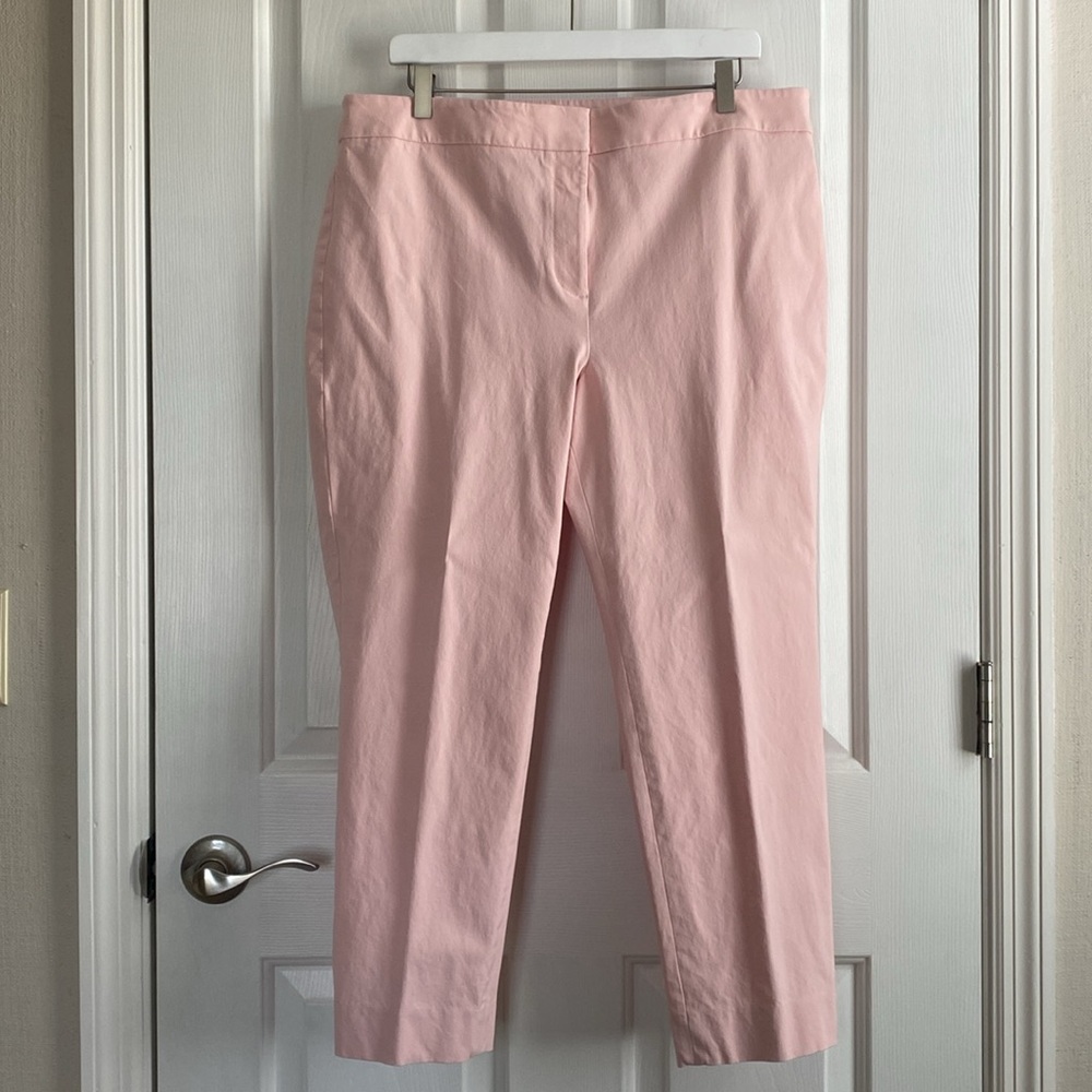 Talbots Womens Pale Pink Chatham Ankle Pants Size 18WP